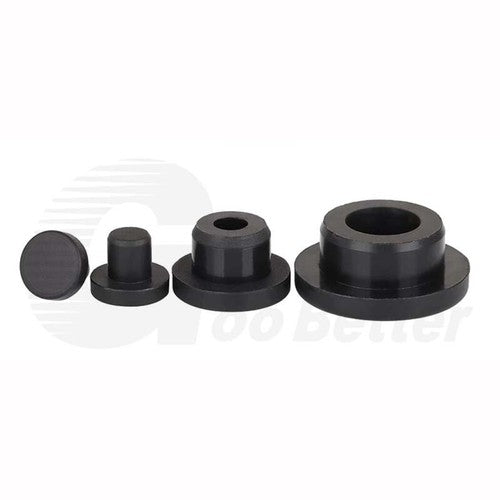 Snap-On Hole Plug Silicone Rubber Blanking Seal Bung Pipe Tube (2.5-60mm) Black