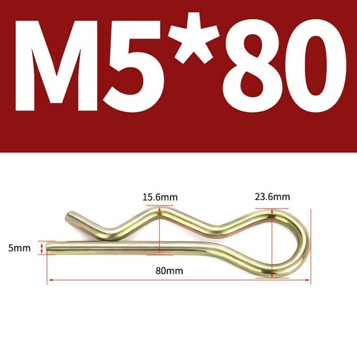 Heavy Duty Hitch Pins Clip - Spring Retaining R Clip M1~M10x16~120mm for Trailer