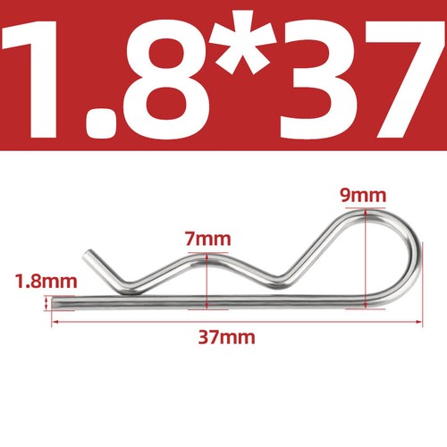 R Clip Stainless Steel 304 A2 Beta Pins 1.0mm 1.2mm 1.5mm 2mm 2.5mm 3mm 4mm 5m