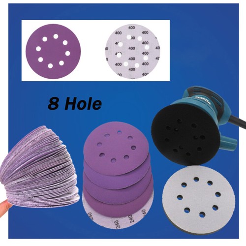 125mm 5 Inch 8 Hole Sanding Discs Hook and Loop Orbital Sander Sandpaper