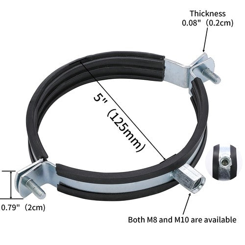 Adjustable Pipe Bracket Clamp,16-315mm Wall Ceiling Mount Iron Pipe Strap Suppor