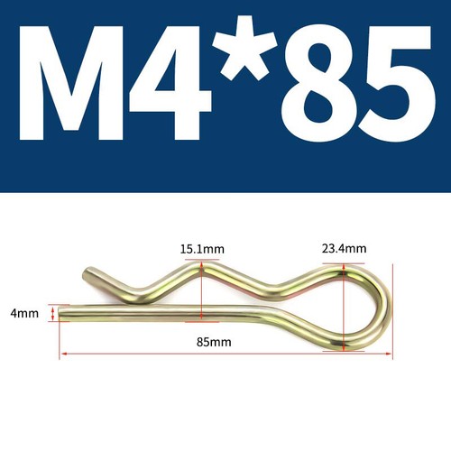 Heavy Duty Hitch Pins Clip - Spring Retaining R Clip M1~M10x16~120mm for Trailer