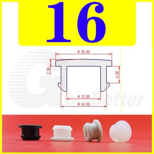 Snap-On Hole Plug Grey Silicone Rubber Blanking Seal Bung Pipe Tube (2.5-60.6mm)