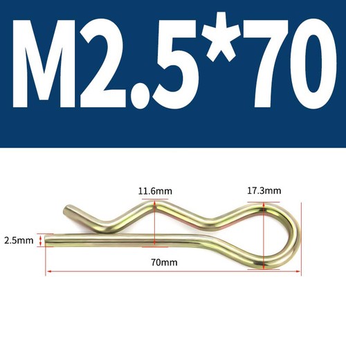 Heavy Duty Hitch Pins Clip - Spring Retaining R Clip M1~M10x16~120mm for Trailer