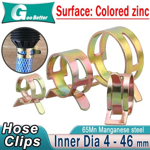 4mm - 46mmFuel Line Hose Spring Clips Water Pipe Air Tube Clamps - HomeDIYer