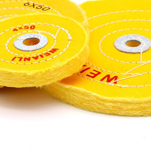 Side View 50mm-200mm Buffing Wheel - Thick Fiber for HomeDIYer Electric Metal Polishing