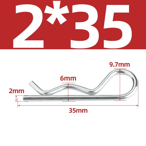 Heavy Duty Hitch Pins Clip -Spring Retaining R Clip M1~M7 x 16~150mm for Trailer
