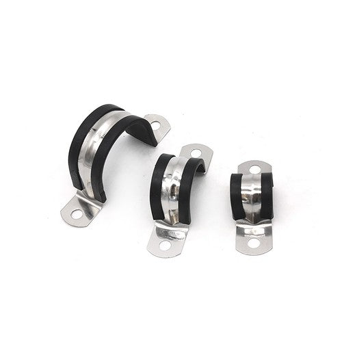 Rubber Lined P-Clips Stainless Steel 304 Pipe Clamps Sizes 6mm to 200mm W4