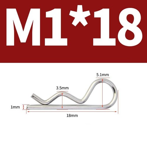 R Clip Stainless Steel 304 A2 Beta Pins 1.0mm 1.2mm 1.5mm 2mm 2.5mm 3mm 4mm 5m