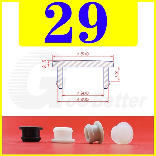 Snap-On Hole Plug Grey Silicone Rubber Blanking Seal Bung Pipe Tube (2.5-60.6mm)
