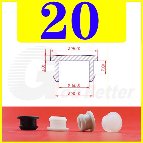 Snap-On Hole Plug Grey Silicone Rubber Blanking Seal Bung Pipe Tube (2.5-60.6mm)