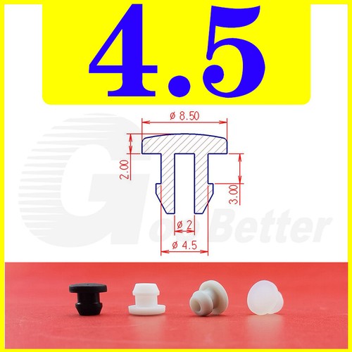 Snap-On Hole Plug Grey Silicone Rubber Blanking Seal Bung Pipe Tube (2.5-60.6mm)