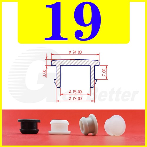 Snap-On Hole Plug Grey Silicone Rubber Blanking Seal Bung Pipe Tube (2.5-60.6mm)