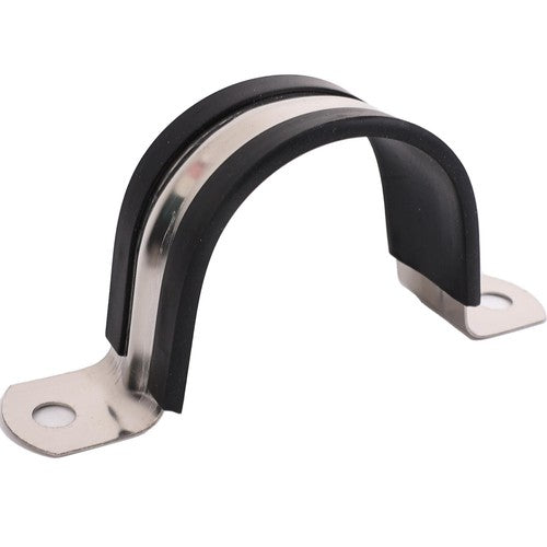 Rubber Lined P-Clips Stainless Steel 304 Pipe Clamps Sizes 6mm to 200mm W4