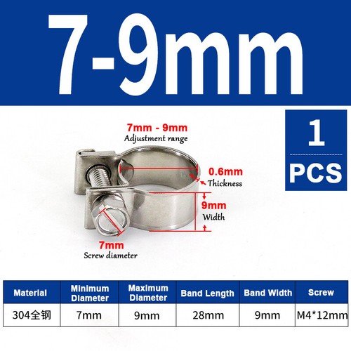 6mm - 31mm Mini Hose Clip Jubilee hose Clamps Fuel Line Diesel Petrol Pipe 10 Pack - HomeDIYer