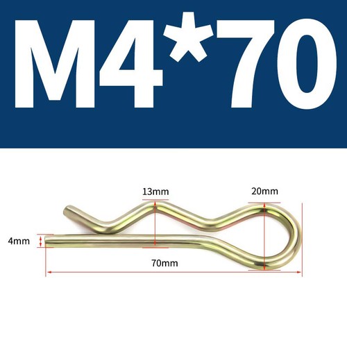 Heavy Duty Hitch Pins Clip - Spring Retaining R Clip M1~M10x16~120mm for Trailer