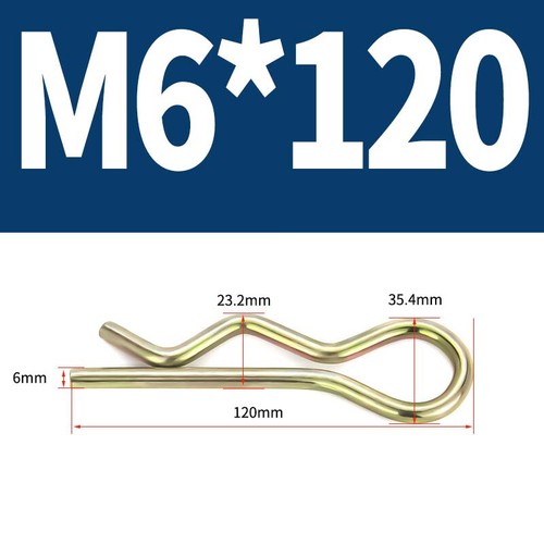 Heavy Duty Hitch Pins Clip - Spring Retaining R Clip M1~M10x16~120mm for Trailer