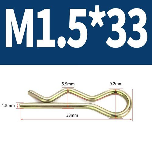 Heavy Duty Hitch Pins Clip - Spring Retaining R Clip M1~M10x16~120mm for Trailer - HomeDIYer