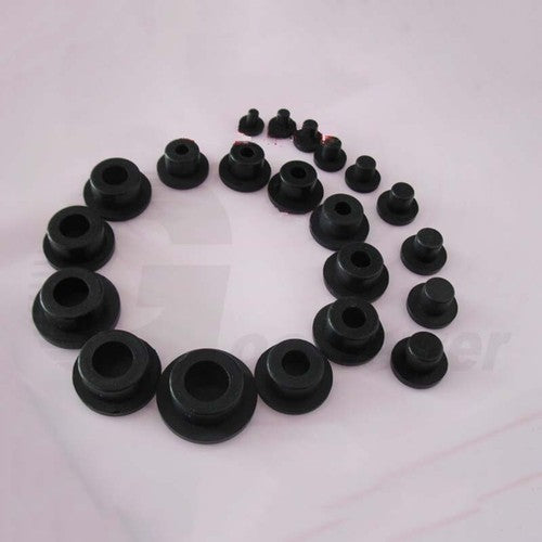 Snap-On Hole Plug Silicone Rubber Blanking Seal Bung Pipe Tube (2.5-60mm) Black