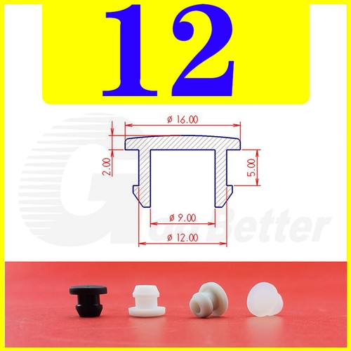 Snap-On Hole Plug Grey Silicone Rubber Blanking Seal Bung Pipe Tube (2.5-60.6mm)