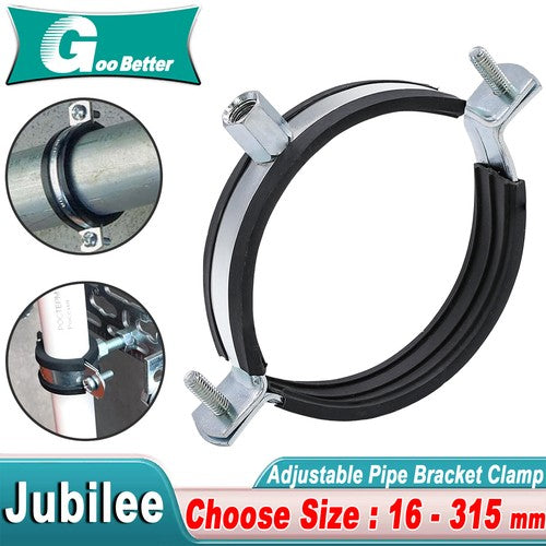 Adjustable Pipe Bracket Clamp,16-315mm Wall Ceiling Mount Iron Pipe Strap Suppor