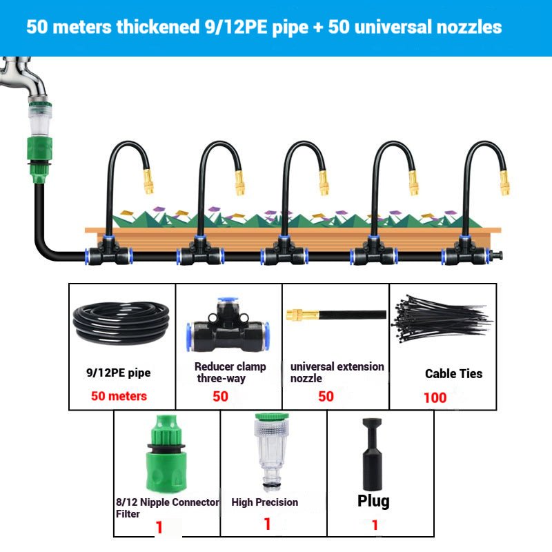 360° Curved Garden Automatic Irrigation System, Garden Grid Watering Sprinkler System DIY Irrigation Set for Greenhouse Yard Lawn Raised Garden Bed - HomeDIYer