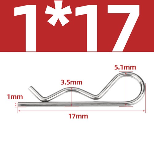 R Clip Stainless Steel 304 A2 Beta Pins 1.0mm 1.2mm 1.5mm 2mm 2.5mm 3mm 4mm 5m