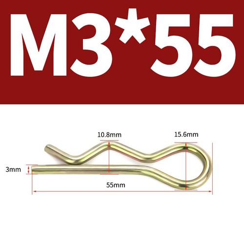 Heavy Duty Hitch Pins Clip - Spring Retaining R Clip M1~M10x16~120mm for Trailer