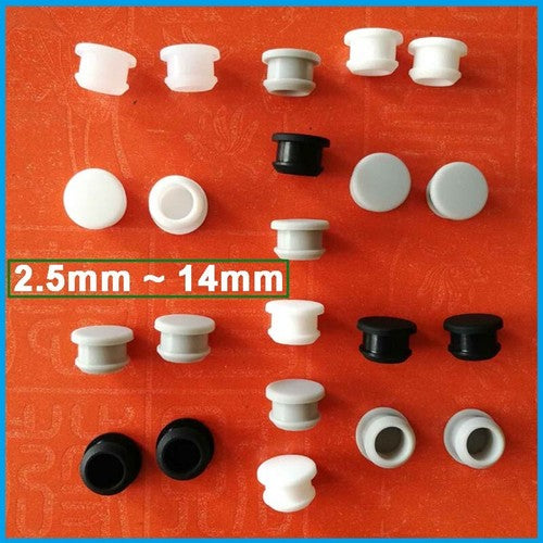 Snap-on Hole Plug Silicone Rubber Blanking End Caps Seal Stopper 2.5mm ~ 14mm