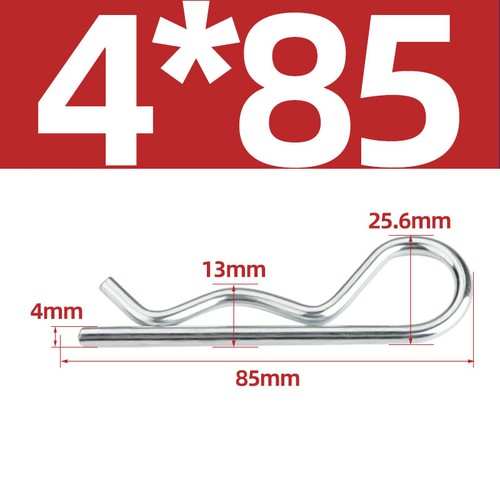 Heavy Duty Hitch Pins Clip -Spring Retaining R Clip M1~M7 x 16~150mm for Trailer