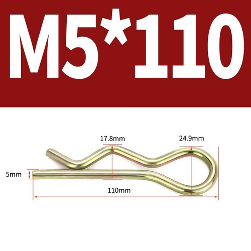 Heavy Duty Hitch Pins Clip - Spring Retaining R Clip M1~M10x16~120mm for Trailer