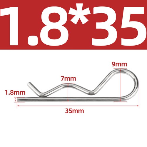 R Clip Stainless Steel 304 A2 Beta Pins 1.0mm 1.2mm 1.5mm 2mm 2.5mm 3mm 4mm 5m