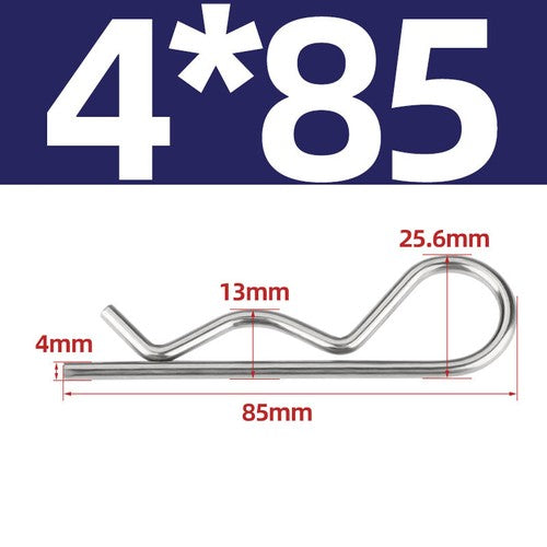 R Clip Stainless Steel 304 A2 Beta Pins 1.0mm 1.2mm 1.5mm 2mm 2.5mm 3mm 4mm 5m