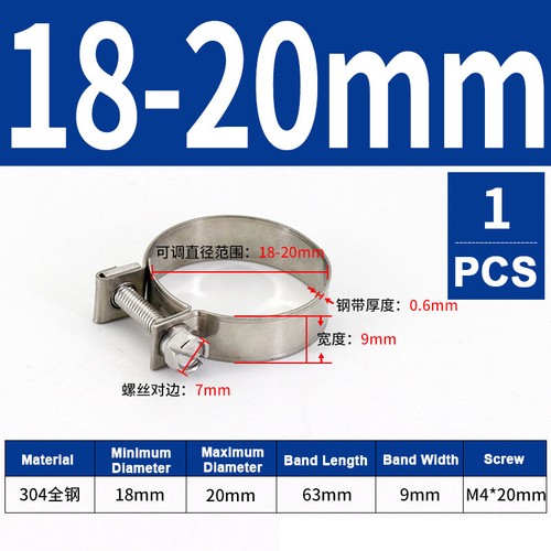 6mm-31mm Mini Hose Clip Jubilee hose Clamps Fuel Line Diesel Petrol Pipe 10 Pack
