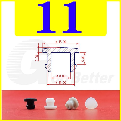 Snap-On Hole Plug Grey Silicone Rubber Blanking Seal Bung Pipe Tube (2.5-60.6mm)