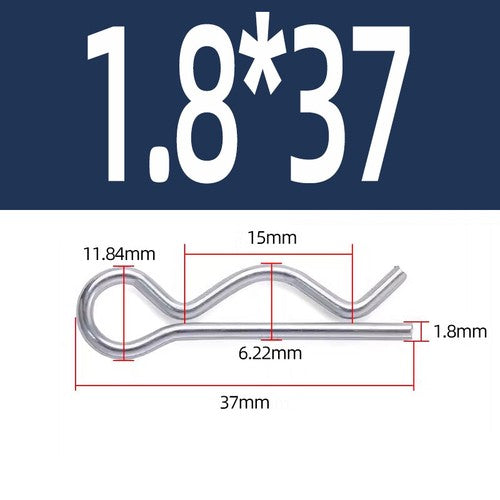 Heavy Duty Hitch Pins Clip -Spring Retaining R Clip M1~M7 x 16~150mm for Trailer