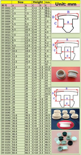 Snap-On Hole Plug Grey Silicone Rubber  (2.5-60.6mm)