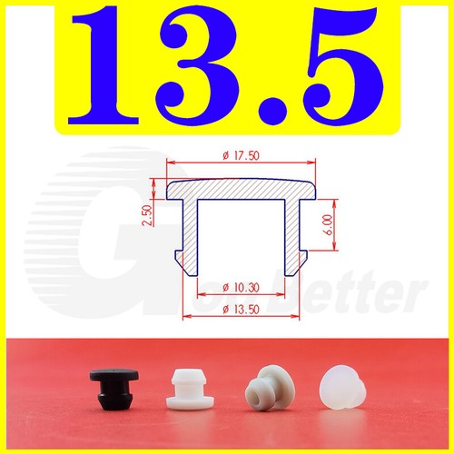Snap-On Hole Plug Grey Silicone Rubber Blanking Seal Bung Pipe Tube (2.5-60.6mm)