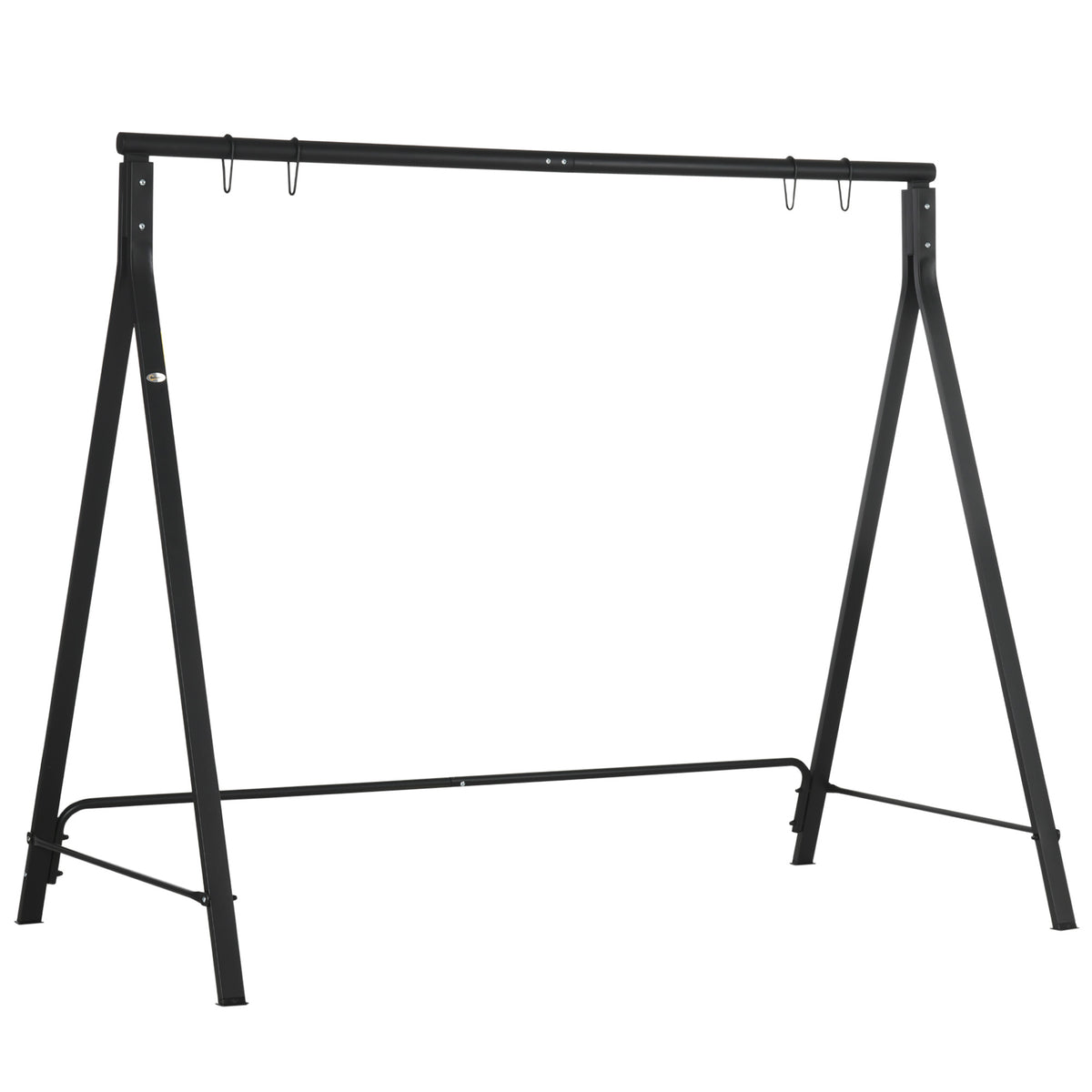 Heavy Duty Metal Porch Swing Stand, 528 LBS, A-Frame, Backyard Patio, Black | HomeDIYer