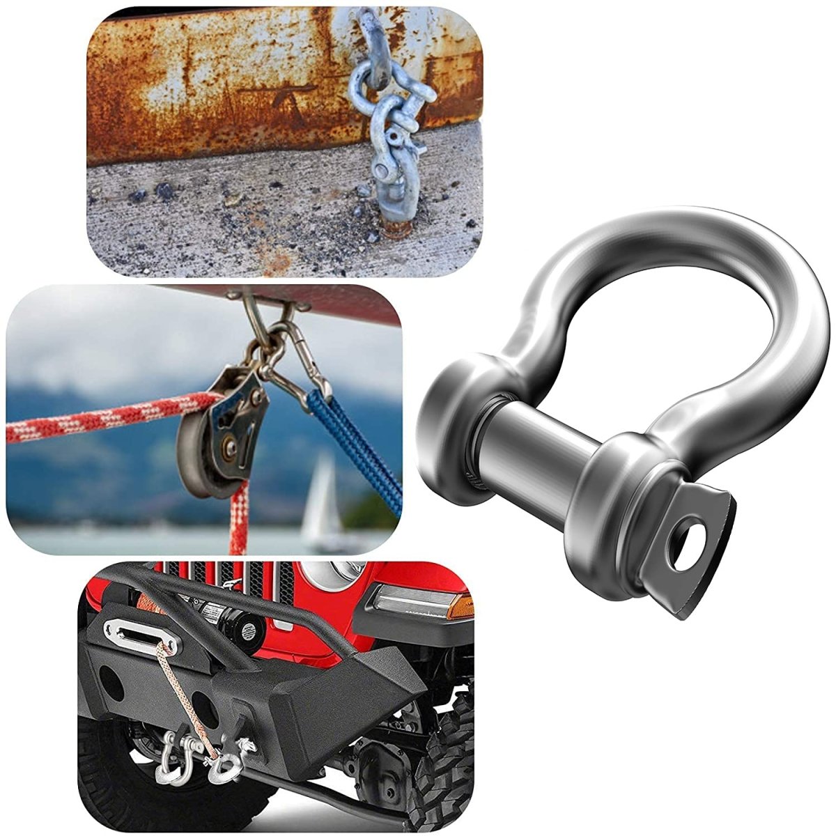 10Pcs 304 Stainless Steel D Ring Shackles M4 M5 M6 M8 M10 M12 M14 M16 - HomeDIYer
