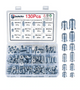 130x M6-M10 Wood Insert Nuts Furniture Fixing Screws Hex Drive Metric Thread Set