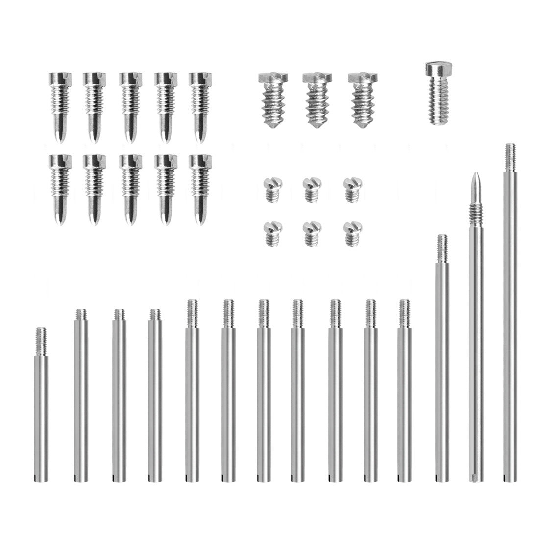 Instrument black pipe repair parts, clarinet maintenance tools, 14 threaded shafts, 20 screws