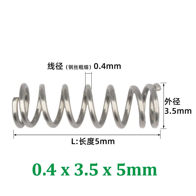Compression Spring 0.2-0.5mm Wire Diameter Pressure Small Spring Stainless Steel