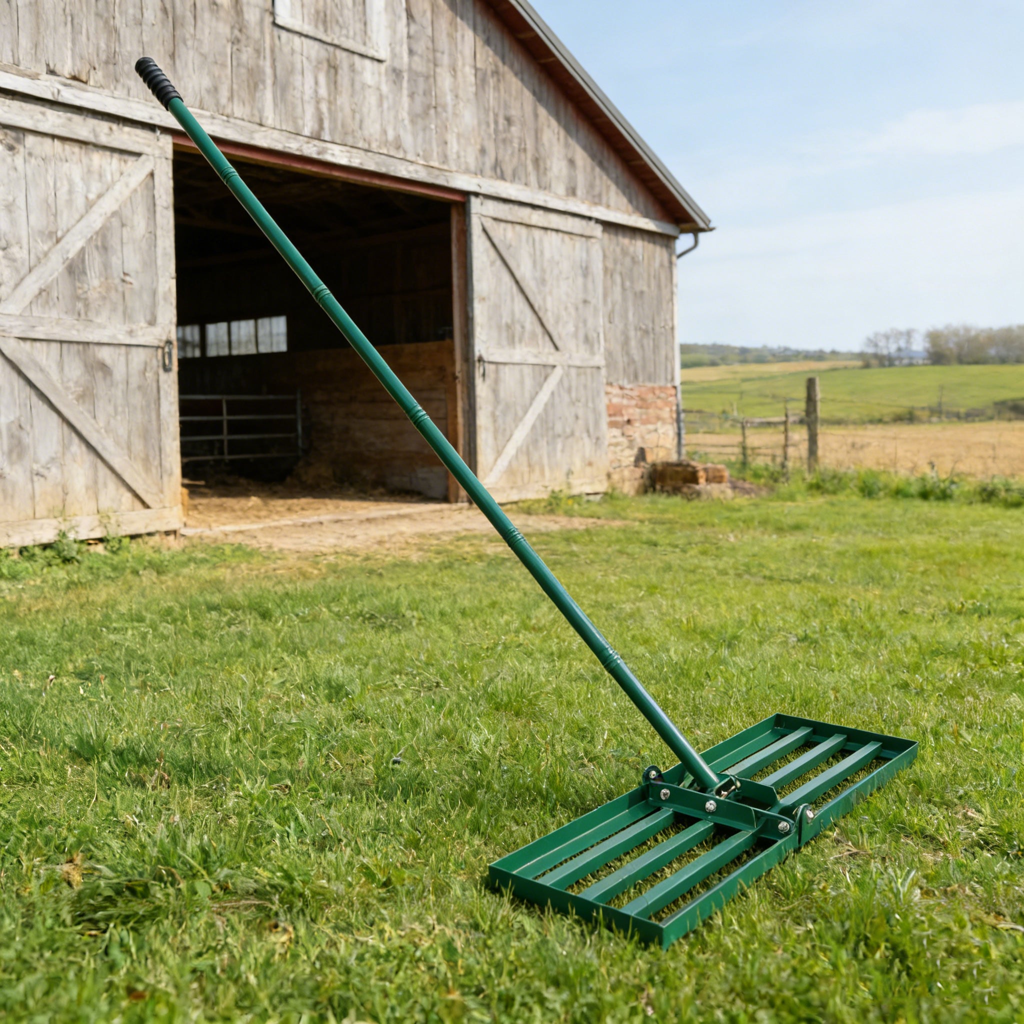 Garden backyard farmland golf course compost sand leveling with 79.5 long handle heavy duty tool lawn leveling rake