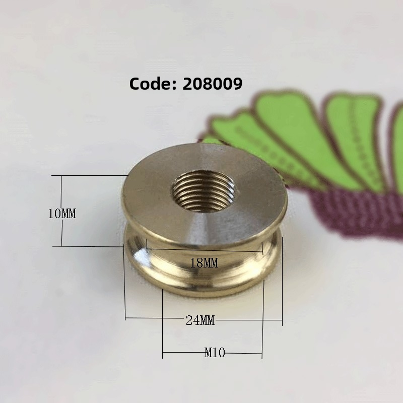 Solid Brass M10 I‑Connector with T‑Washer – 208 Brass Lamp Hardware for Pendant Lights & Fixtures