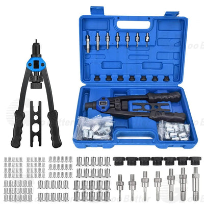 13'' Rivet Gun Kit Rivnut Thread Setting Tool Nut Setter NutSert Metric 110PCS