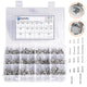 Self-Tapping Screws Assortment Kit, 450-Pack, Hex Washer & Wafer Head, Zinc-Coated, #6–#14