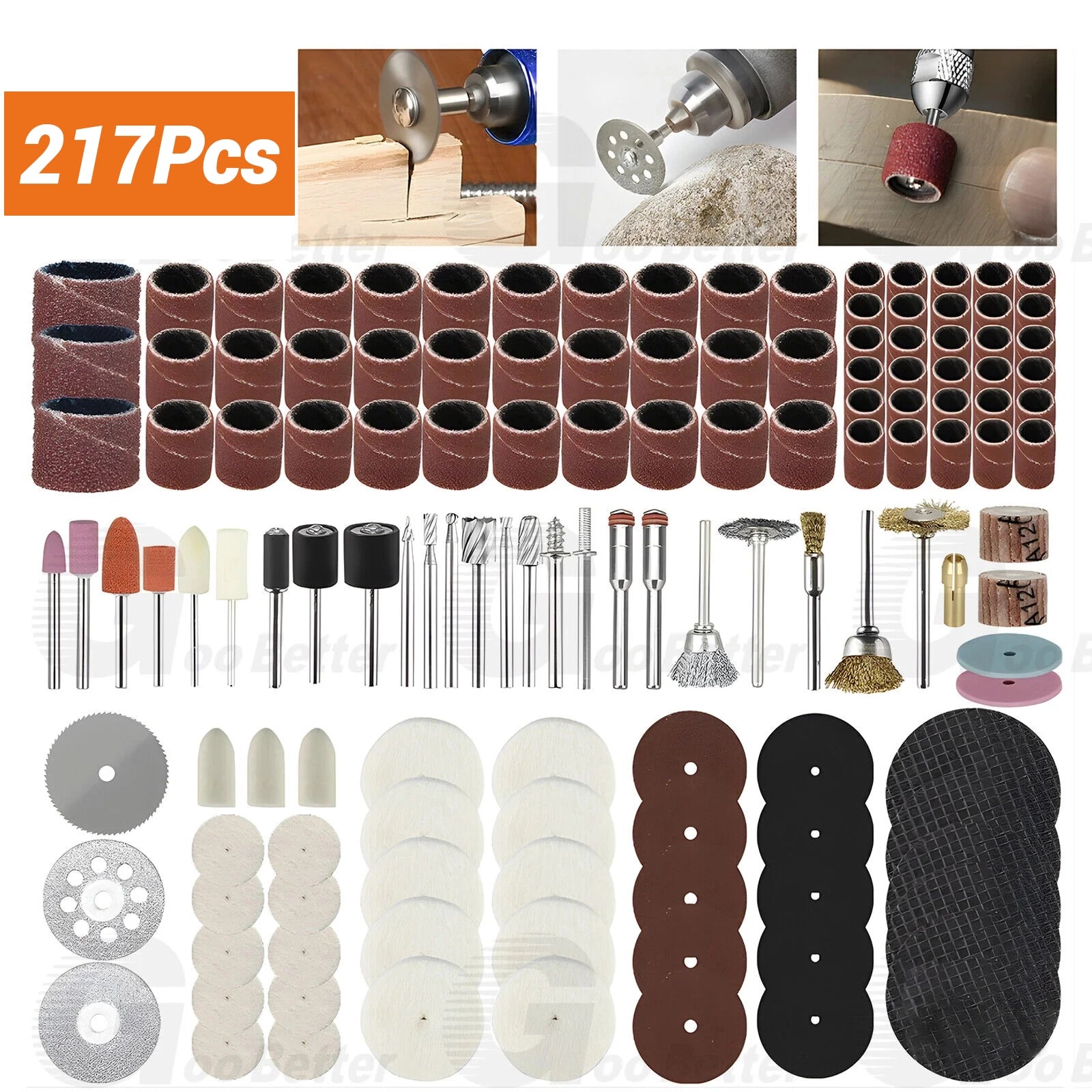 271pcs Rotary Tool Accessories Kit Grinding Sanding Polishing Set for Dremel - HomeDIYer