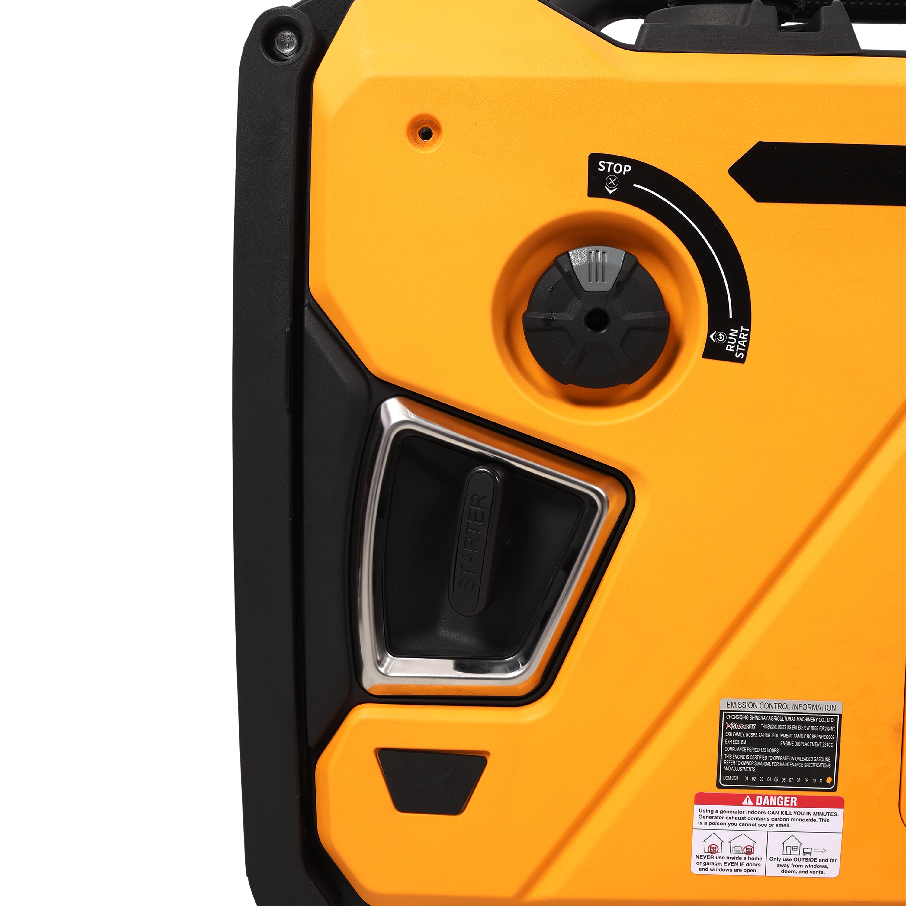 Super quiet Inverter Generator 5.5KW portable generator electric&remote start, foldable handle with wheels, 224cc 4 stroke EPA compliant
