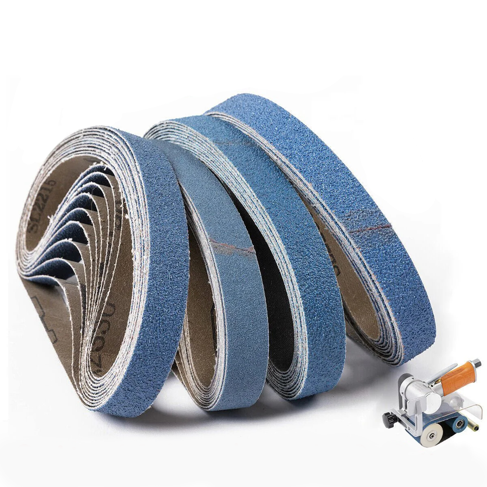 13x457mm Zirconia Corundum Sanding Belt Set 40, 60, 80 & 120 Gri For Power File